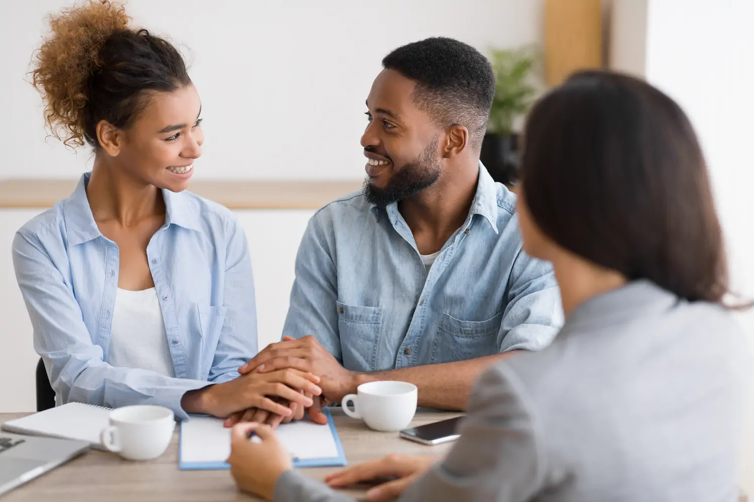 Couple meeting with advisor